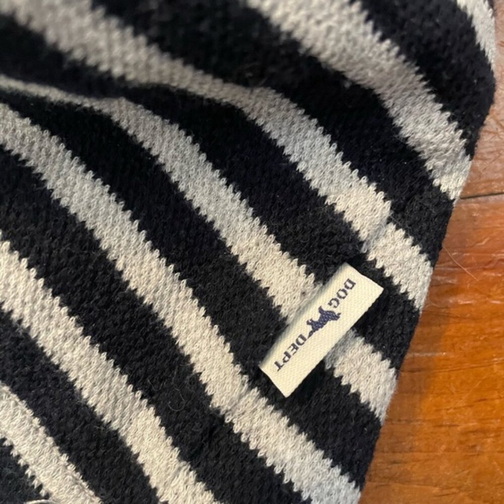 Dog Dept Santa Monica California Navy Striped Top - Picture 5 of 12